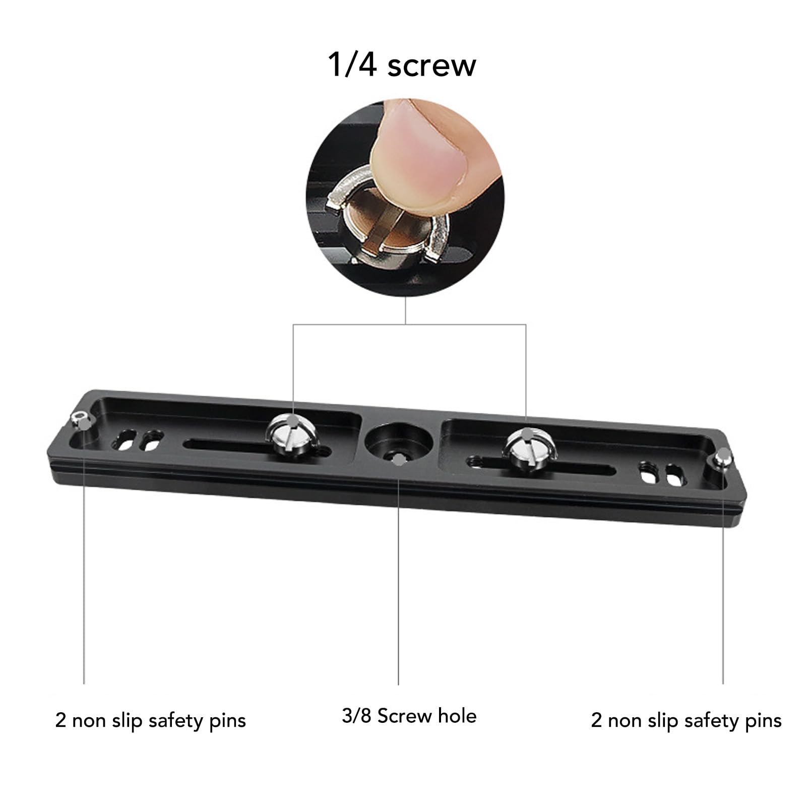 Piastra Sgancio Rapido 200mm Per Fotocamera - Compatibile Arca Swiss - Per Treppiedi - Foto 8