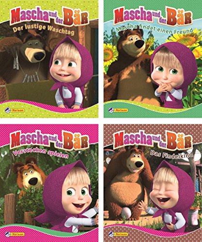 Nelson Mini-Bücher: 4er Mascha und der Bär 1-4