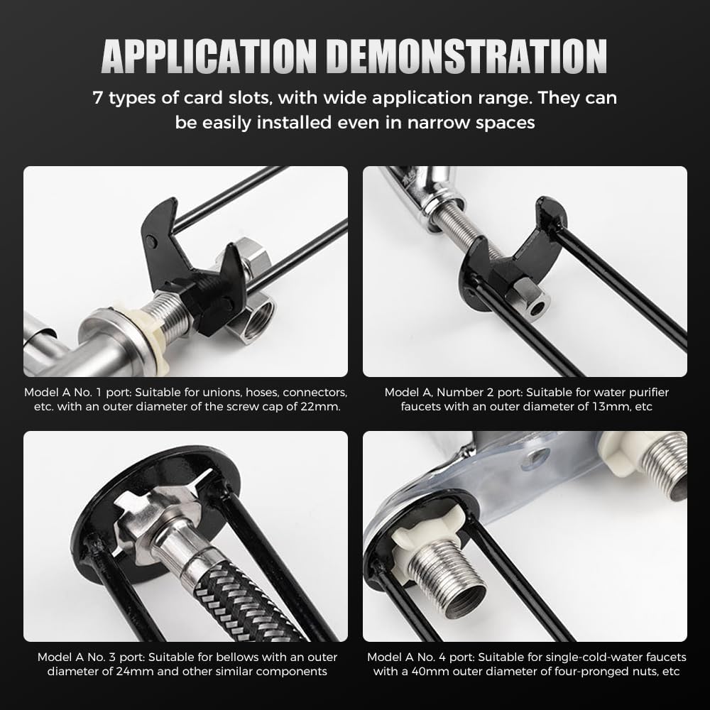 2 Pcs Multifunctional Sink Wrench, 2026 Upgraded Basin Sink Wrench Faucet Tool for Tight Spaces, Plumbing Tools for Kitchen and Bathroom