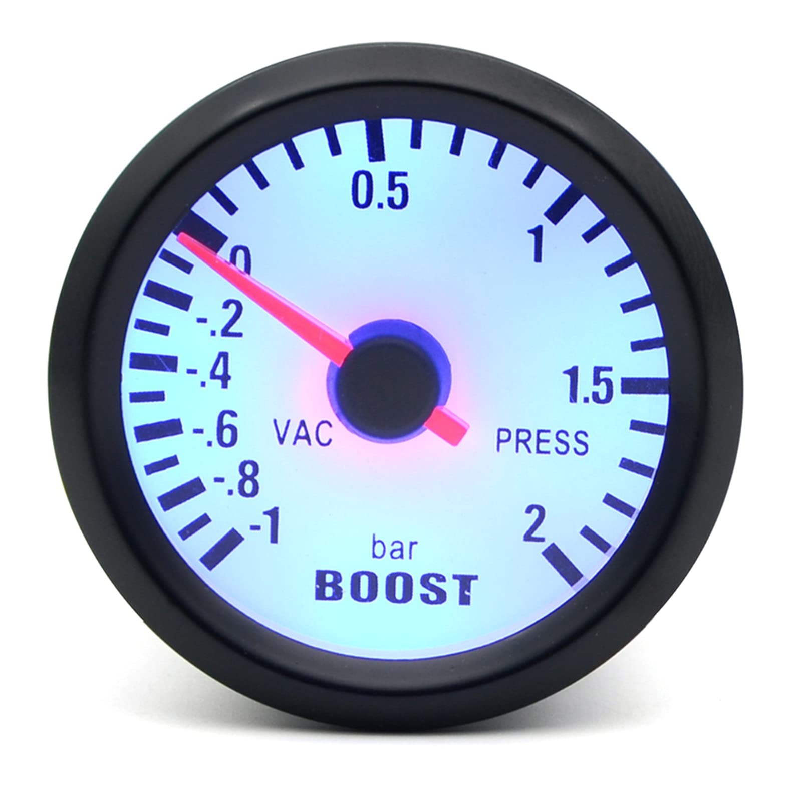 Zwiększenie/temperatura wody/temperatura oleju/prasa olejowa/napięcie/obrotomierz RPM. Gauge 52mm Analogowy LED Czarna skrzynka z niebieskim PROWADZONY