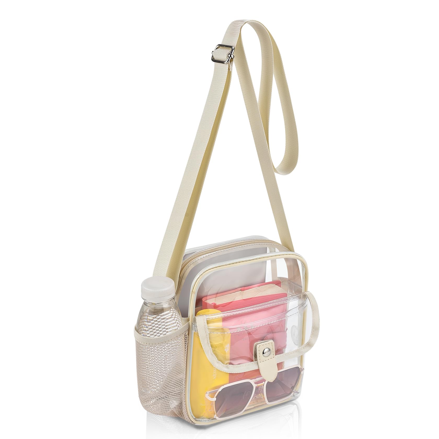 SPODEARS Clear Crossbody Bag for Stadium with Bottle Holder
