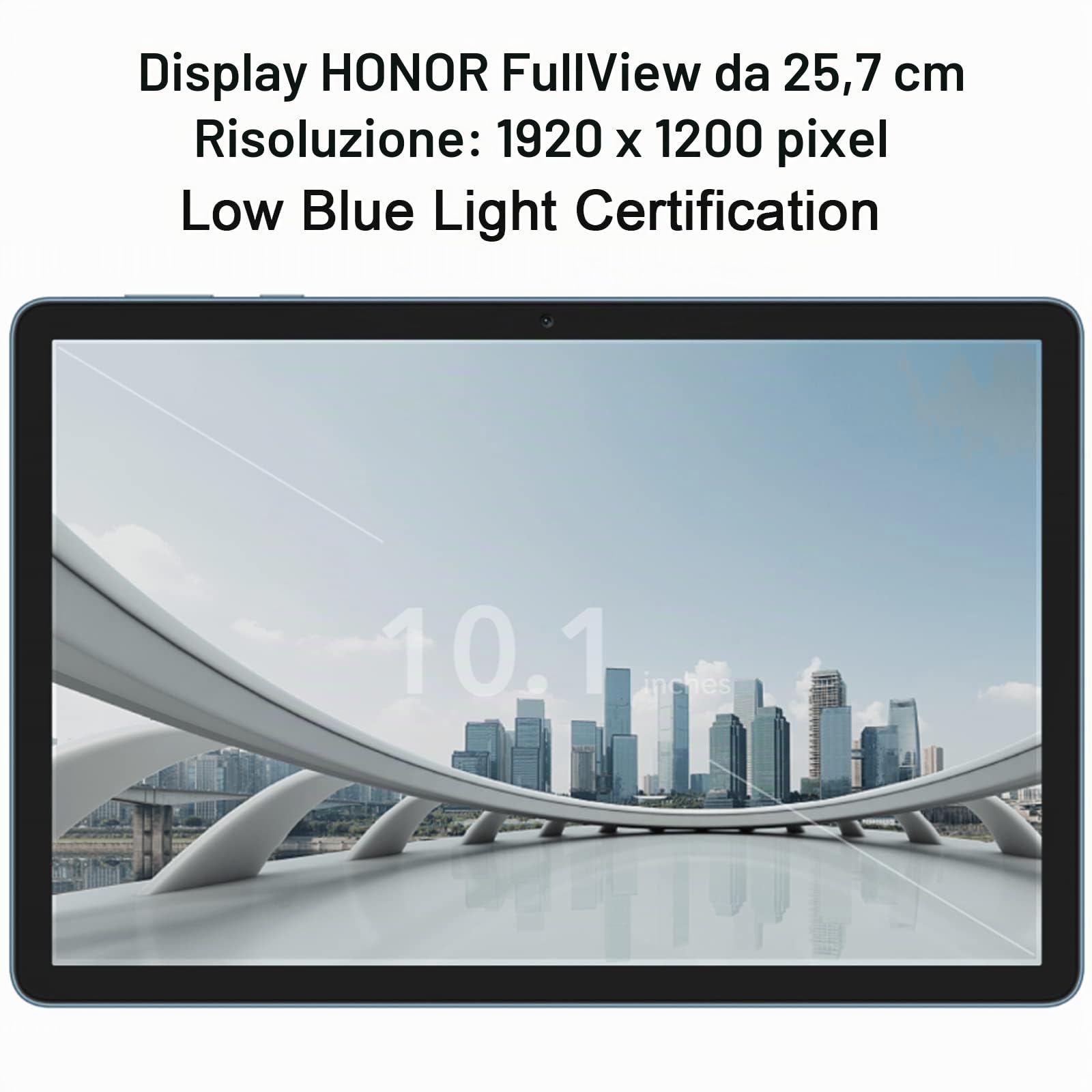 HONOR Pad X8 Tablet 4GB 64GB WIFI Versione, schermo da 10.1 pollici, 5100 mAh Batteria, Ricarica cablata da 10W (Type-C), Magic UI 6.1, basata su Android 12, MediaTek MT8786, Blu