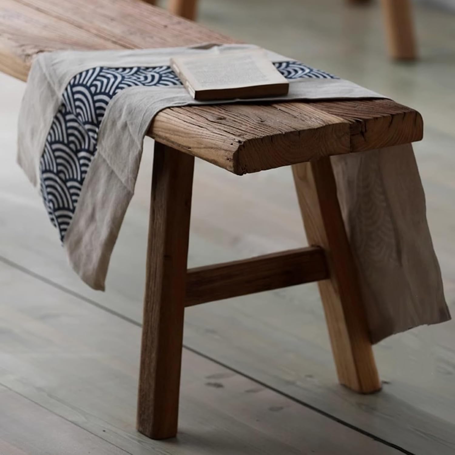 Solid Wood Entryway Bench Dining Bench, Kitchen Dining Table Bench, Small Narrow Mid-century Bench, Bedroom Bench for End of Bed, Shoe Bench Seat for Indoor, Entryway, Dining Room(120*30*45cm/47*12*18