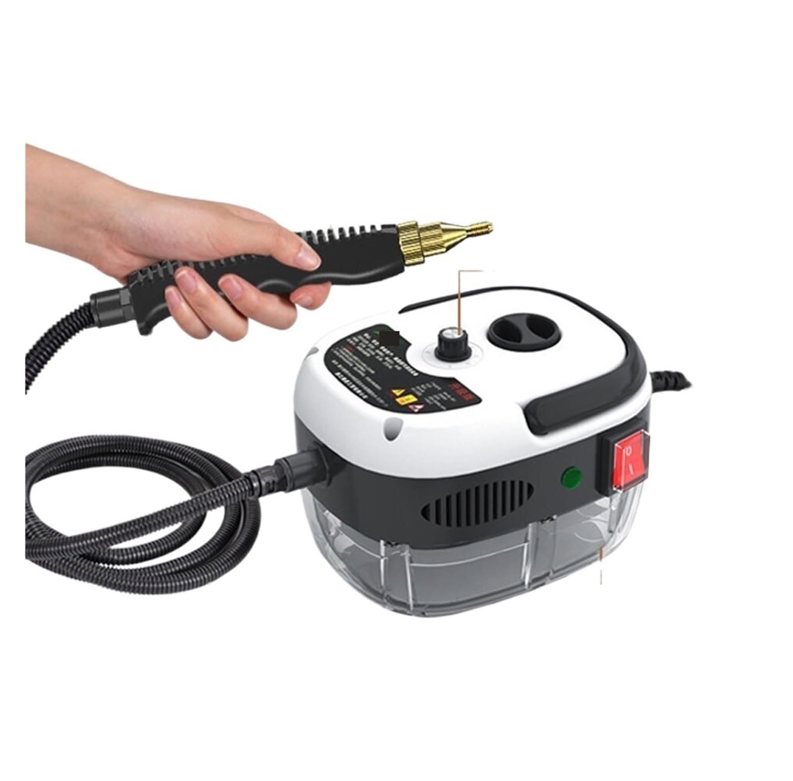 Środek do czyszczenia mopa parowego, Odkurzacz Parowy, Elektryczna Maszyna Czyszcząca O Mocy 2500 W, Okap Kuchenny Ze Sterylizacją Wysokiej Temperaturze Do Podłóg, Samochodów(White)