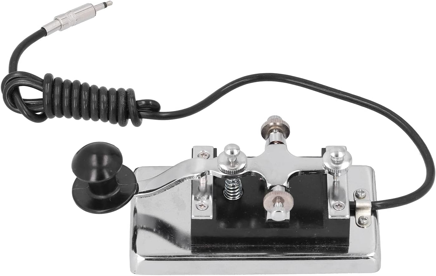Asixxsix Morse Code Key, Morse Code Telegraph Key, Morse Code CW Telegraph Hand Heavy Key Short W ave Radio Communication Teaching Aids, for Physical Experimental Teaching, Asixxsixtvzs823xb4