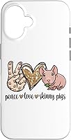 Vista 1 de Womens Girls Cute Funny Peace Love Hairless Guinea Pig Lover Case for iPhone 16