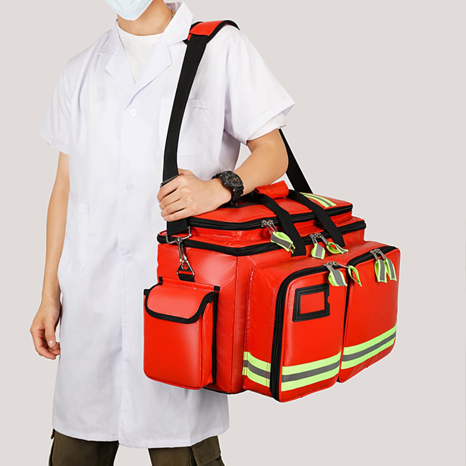 Leeres Erste-Hilfe-Set, wasserdichte, kompakte Notfall-Trauma-Tasche für Zuhause, Büro, Auto, Reisen, Outdoor, Camping, Wandern, Bootfahren