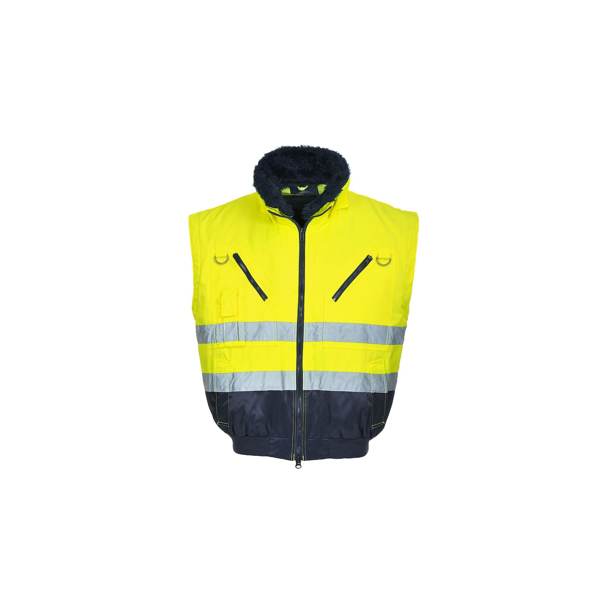 Portwest Cazadora 3 en 1 Alta Visibilidad Amarillo Marino PJ50YNRL Tamaño L