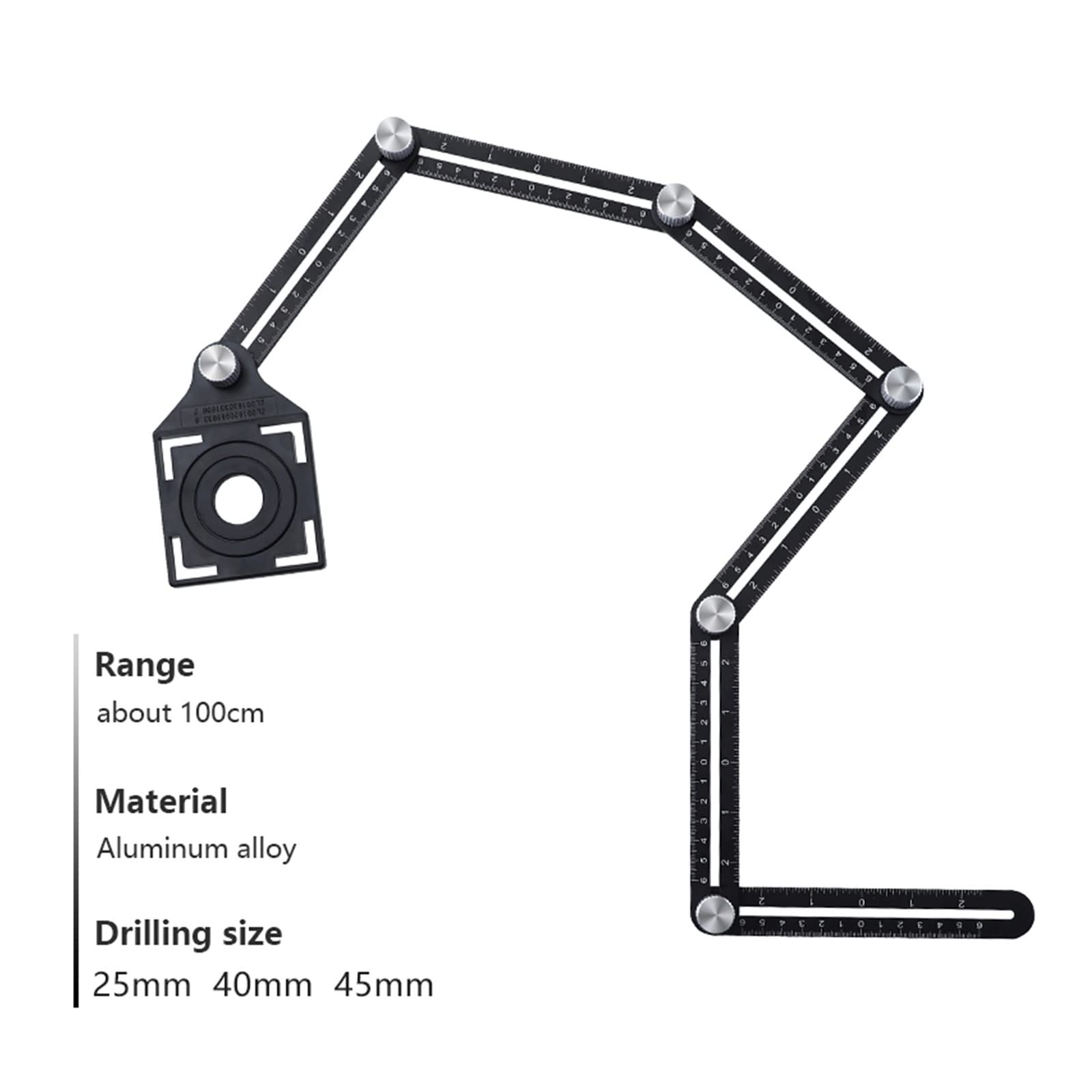 5 unids/Set Perfil de Plantilla ampliado 5 "10" Calibre de Contorno de núcleo de aleación Ajustable 6-Herramienta de medición de Regla Plegable for Laminado de Azulejos(MH-LKG5106R)