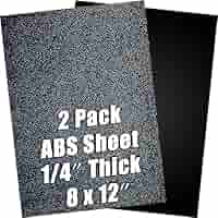 Corrugated Plastic Board Black Pack- BLACK ABS PLASTIC SHEET 1/4 Thick 12 X 24 Nominal Construction Plastic Sheets