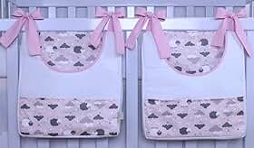 Porta Fraldas 02 Peças Ovelha Rosa
