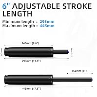 Vista 5 de Sytopia Reemplazo de cilindro de silla de oficina, elevador neumático de gas resistente, ajuste universal para sillas de escritorio y juegos, ajuste