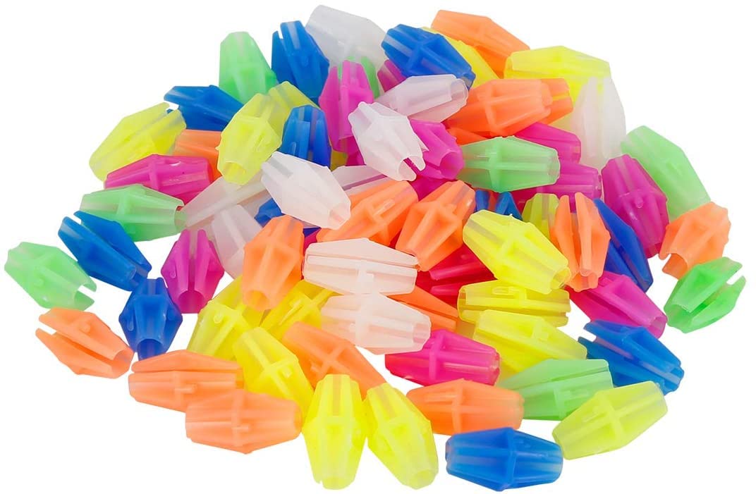XYWHPGV 70pcs Bike Bicycle Wheel Spoke Bead Decoration Shuttle Shaped Plastic Wire Bead Clip Multicolor(0aa09 b45a7 47366 01a15 a6087 01491
