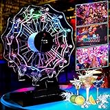 テキーラ観覧車 LED酒ボトルの表示棚 (グラスは含まれません) 観覧車 ワインラック 酒グラススタンド 充電式 自動カラーチェンジ 誕生日 クリスマス ナイトクラブ パーティ レストラン 贈り物 バーホテルLED酒棚の表示棚 LED酒グラス 収納ラック