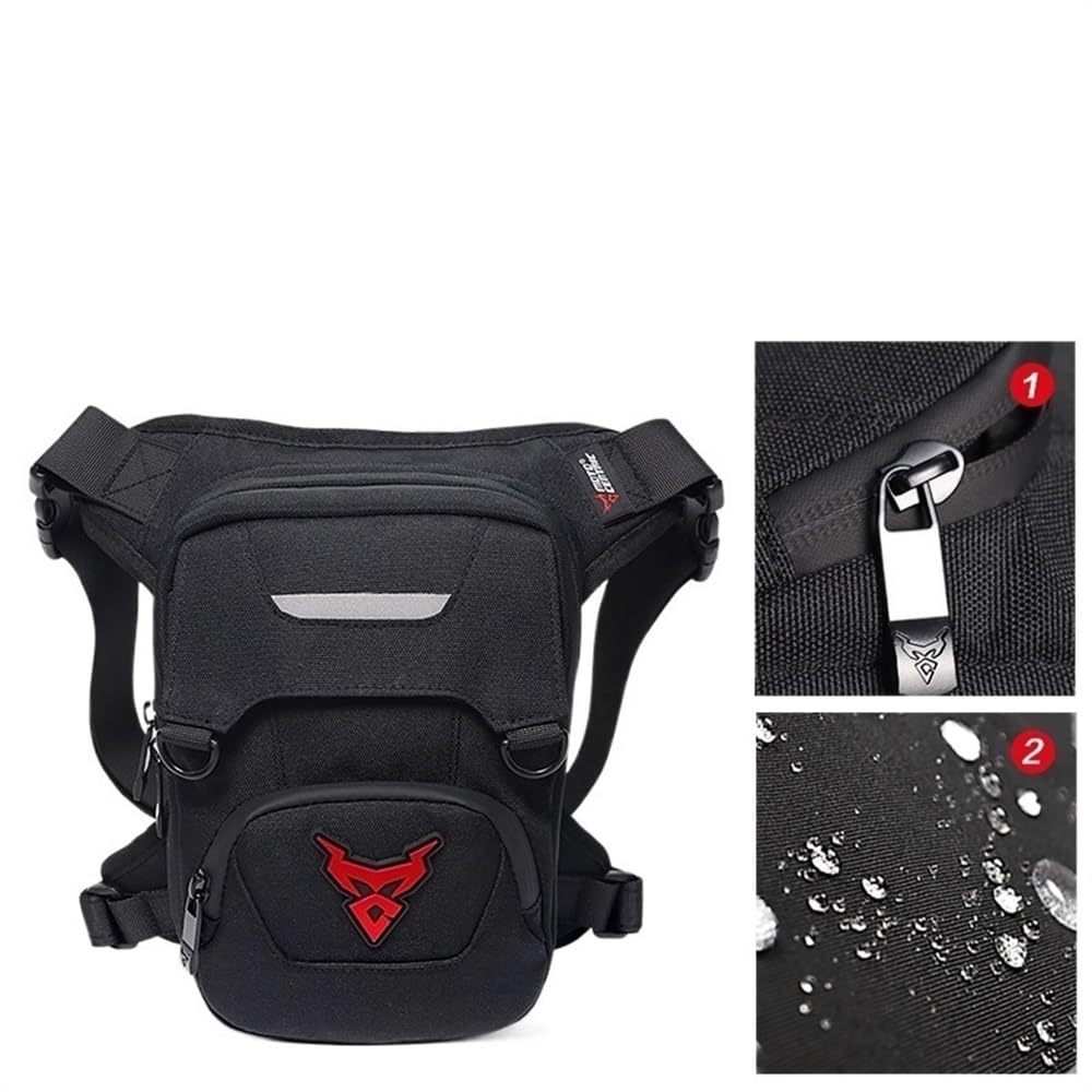 RiñOnera Moto Bolsa de Cintura Baja for Motocicleta, cinturón for Muslo, Cadera BU, Impermeable, for Viaje, Ajustable, for Hombre, riñonera(Blue MC0129)
