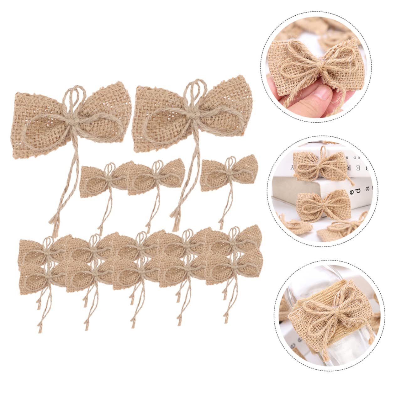 Amosfun 5 Sätze Sackleinenschleife Regenbogenband Weihnachtsdekoration Große Partyschleifen Weihnachtsschleife Schleifenband Partydekoration Weihnachtsschnur Tüllkuchen Mini 15 Stück * 5