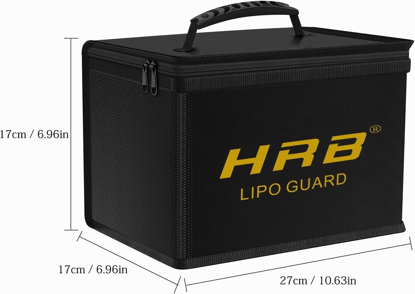 HRB Lipo Bag ignifugo, custodia per batteria Lipo sicura, materiale di qualità migliorato, scatola di sicurezza con grande capacità per la ricarica e la conservazione di batterie per radiocomandate