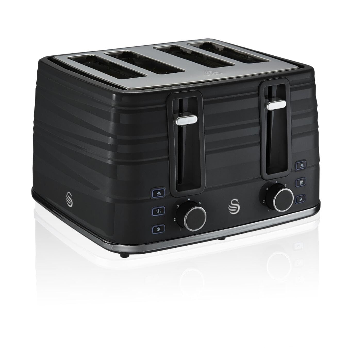 Swan Black Symphony 4 Slice Toaster In