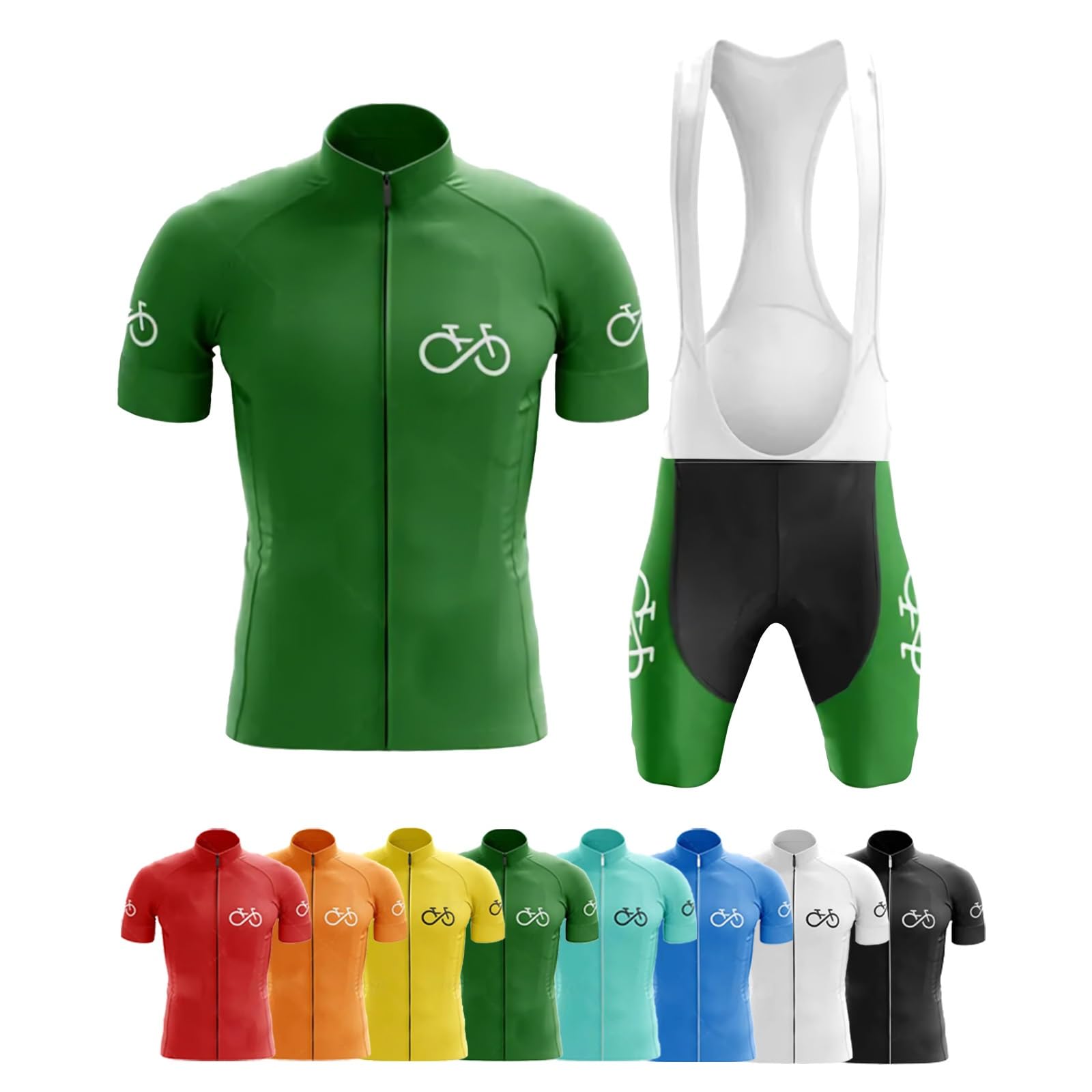Abbigliamento Ciclismo Set Uomo Personalizzata Maglie Ciclismo MTB a Manica Corta e ad Asciugatura Rapida con Logo della Squadra(D)