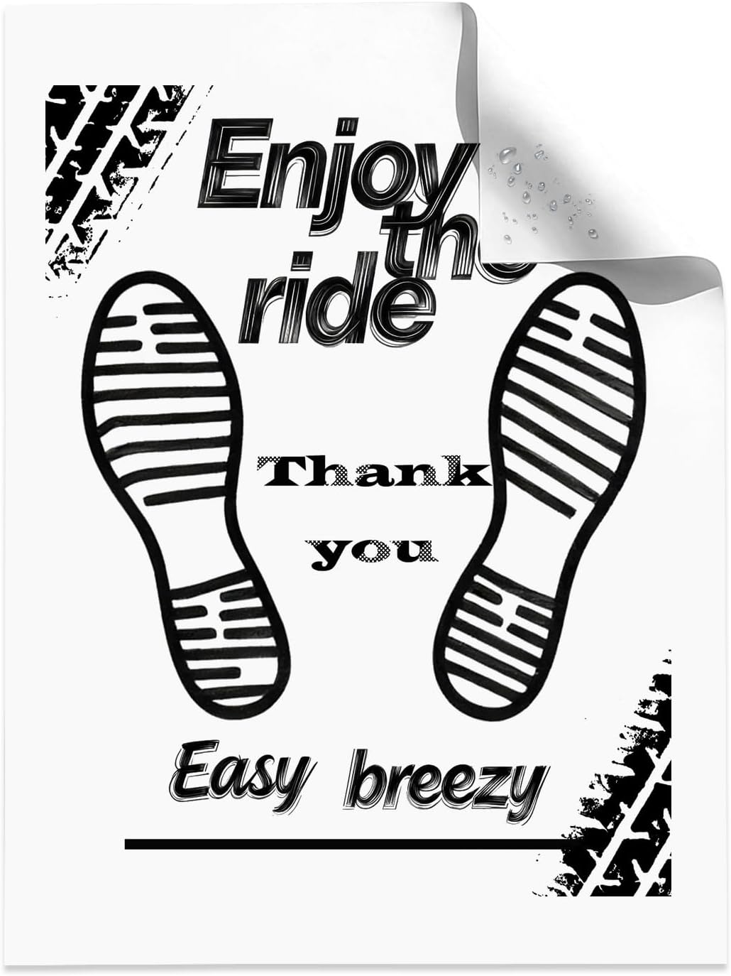 Disposable Paper Car Floor Mats for Car Interior, 100 Pack 16 x 20 in Waterproof Vehicle Floor Protectors for Detailing and Service - Enjoy Your Ride