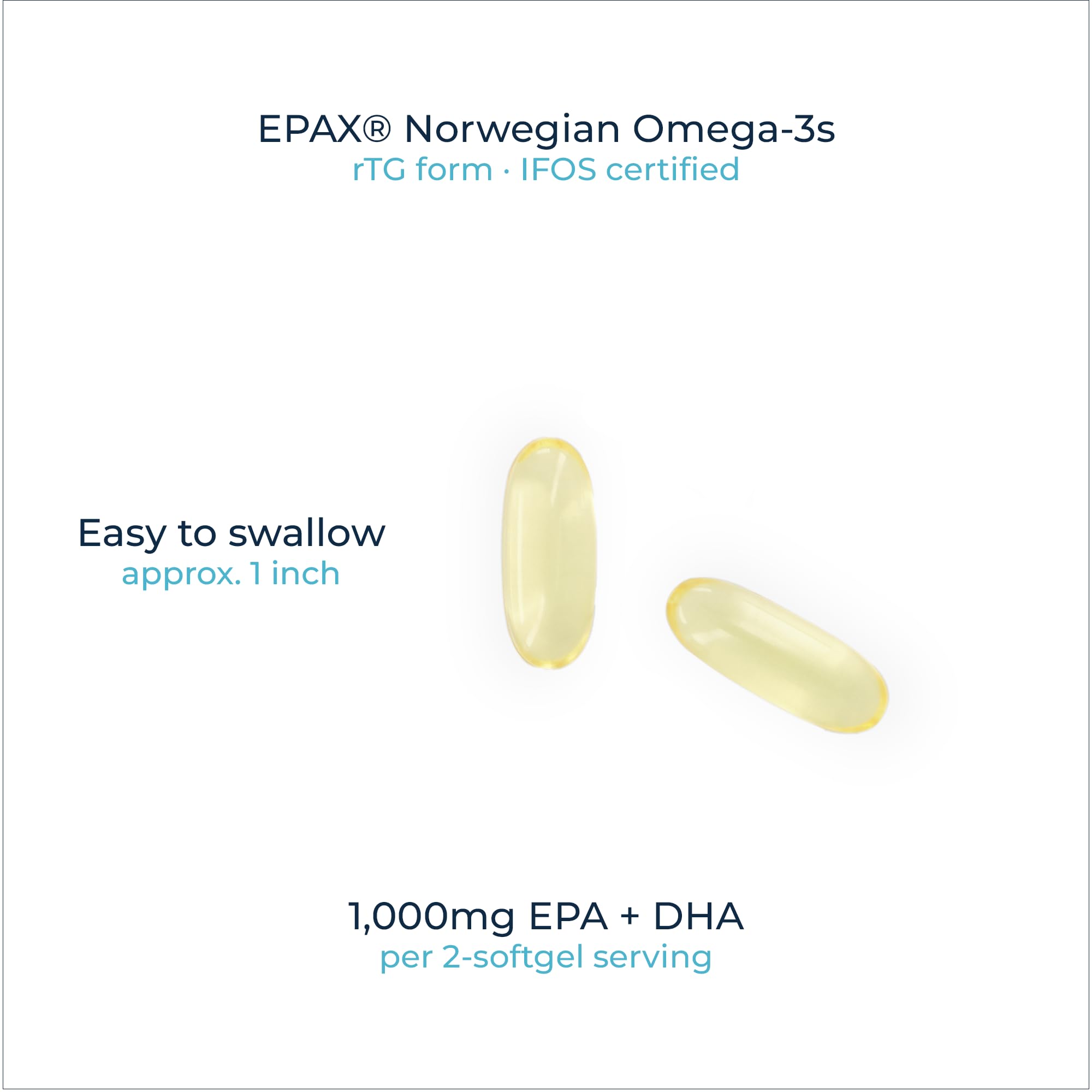 EPAX® Norwegian Omega-3 Fish Oil, IFOS Certified - 1000mg EPA & DHA, rTG Triglyceride Form, Third-Party Tested, No Fishy Burps - Heart, Brain & Joint Support - 120 Softgels — Amazon image 6