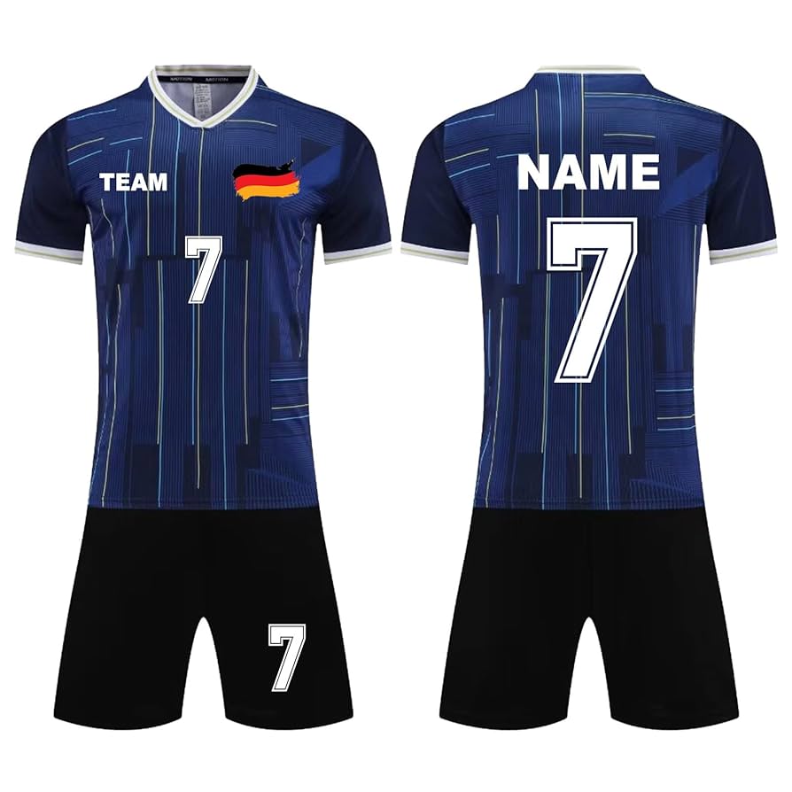 Men's Soccer Jersey Set Breathable Quick-Dry Fabric