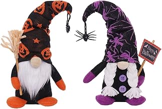 2 Pcs Halloween Gonks Halloween Gnome Plush Doll Swedish Tomte Faceless Doll Halloween Table Shelf Photo Props Decoration Gnomes Ornament
