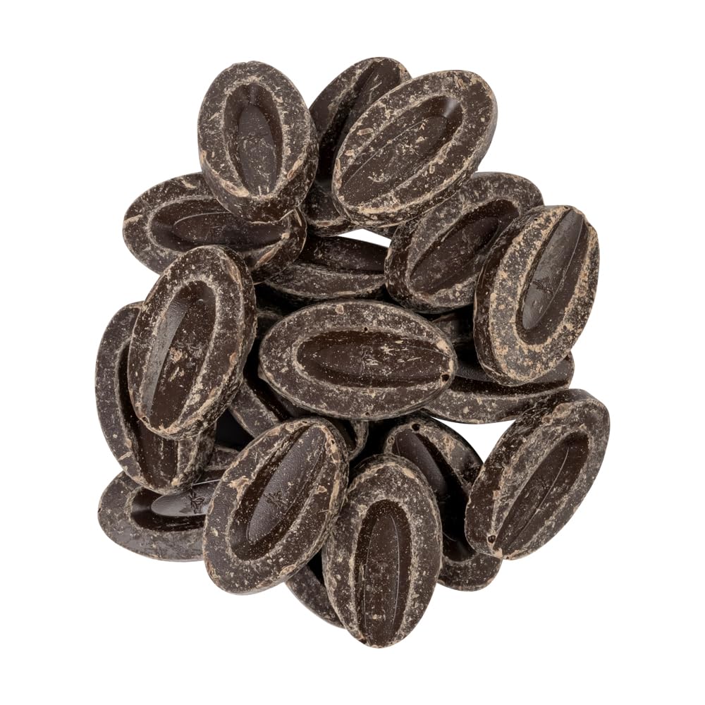Valrhona Equatoriale 4661 55% Dark Semi Sweet Chocolate Callets from OliveNation for Baking & Enrobing - 1/2 lb