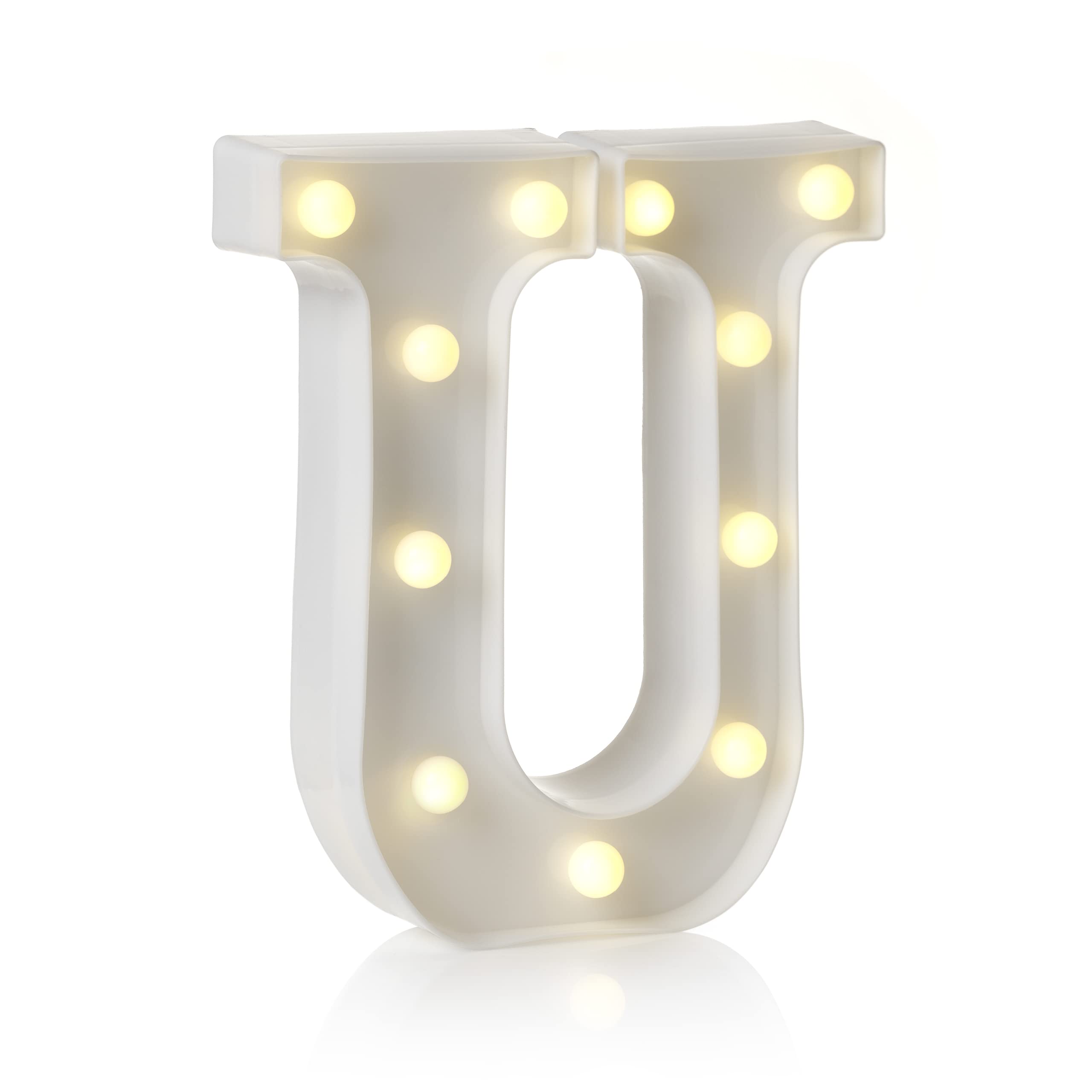 Auraglow LED Alphabet Letter & Number Light Sign Decorations, Lamp for ...