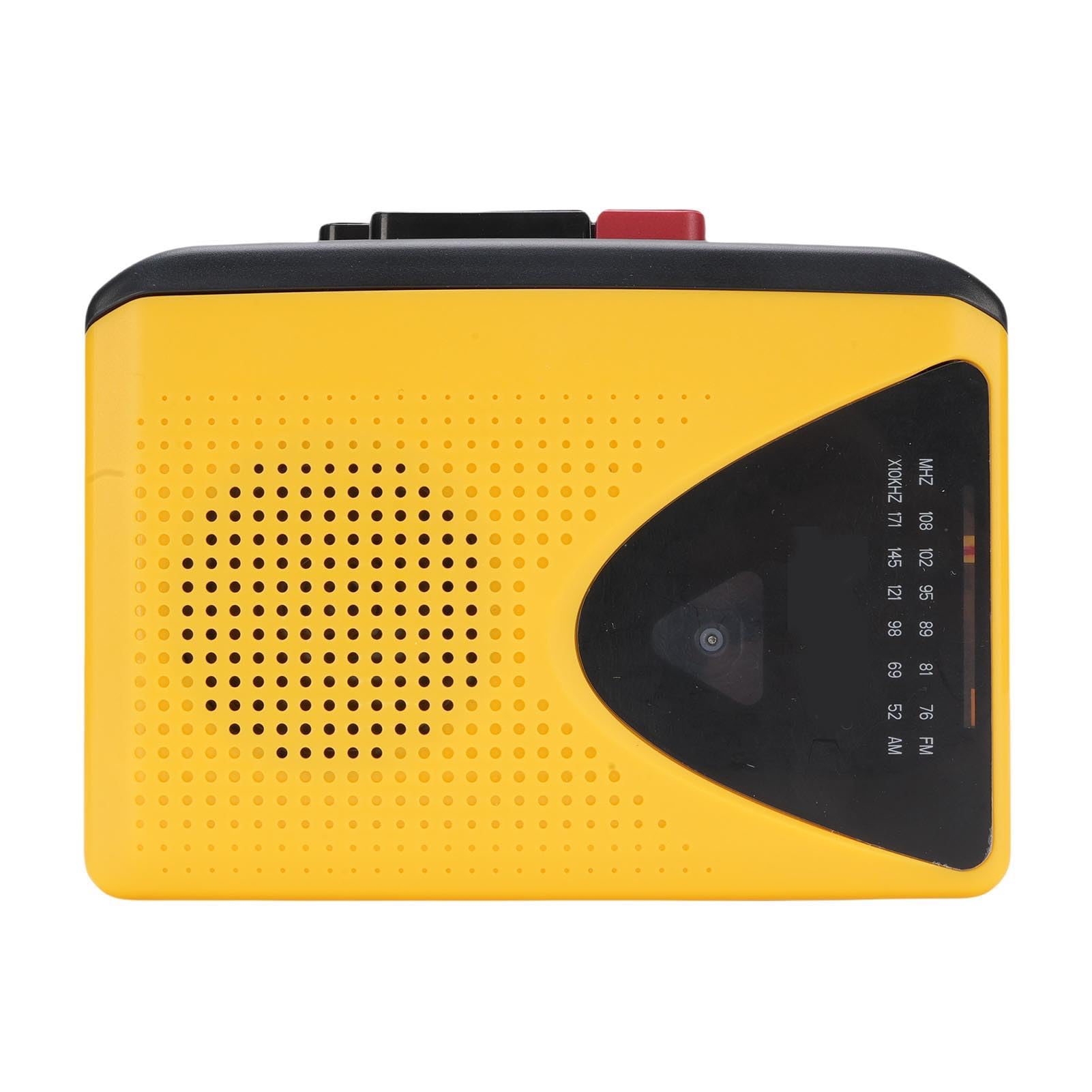JTLB Potężny odtwarzacz kasetowy, przenośne radio FM AM, głośnik i mikrofon, magnetofon z długą anteną, gniazdem słuchawkowym i funkcją