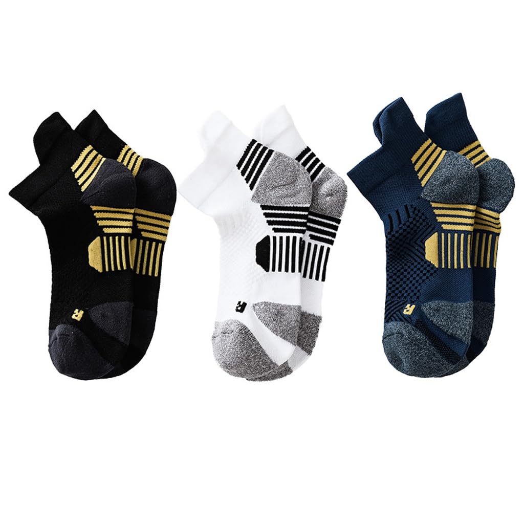 Chaussettes de sport à semelle épaisse en serviette pour course et badminton