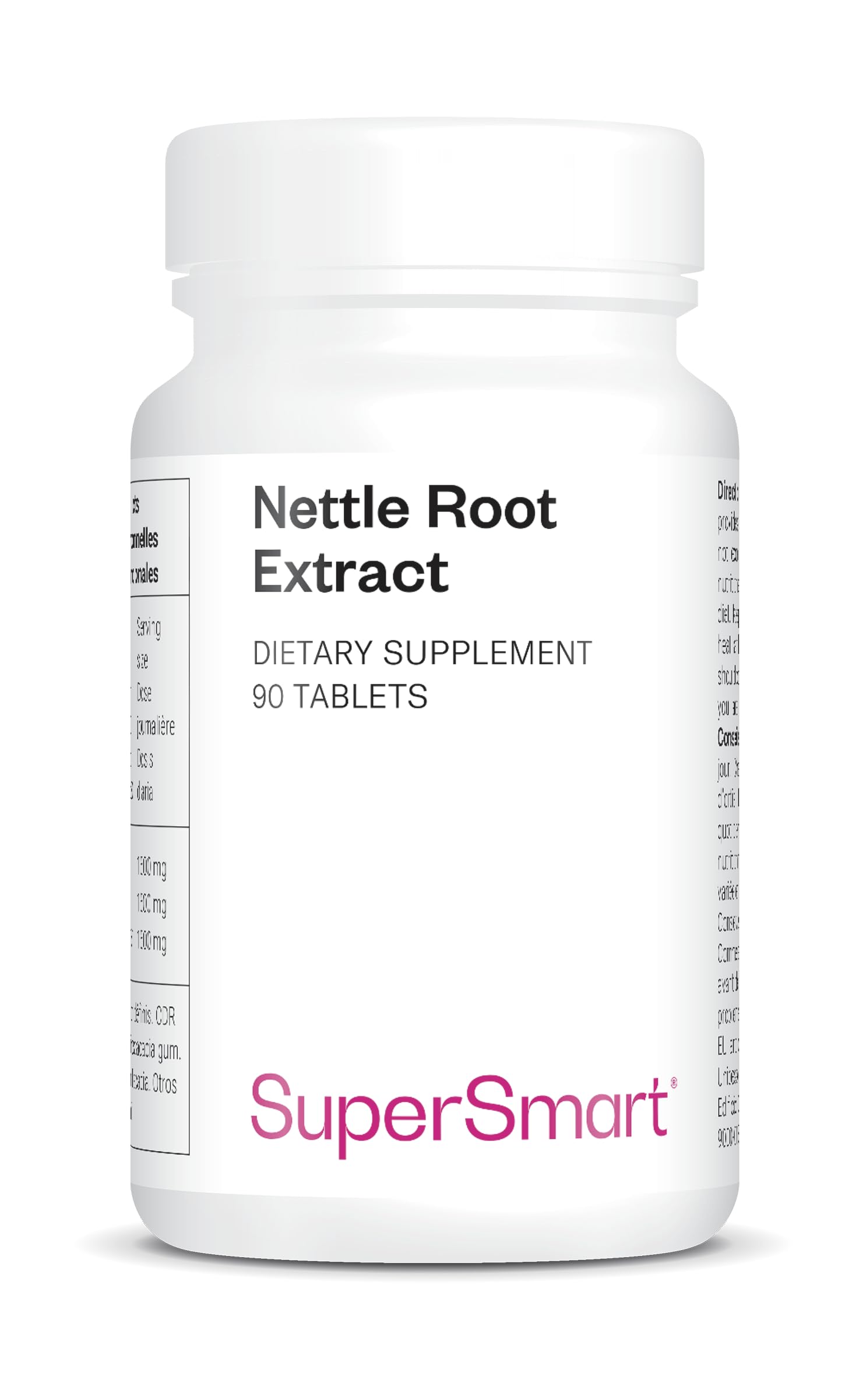 Nettle Root Extract - Estratto naturale di radice di ortica - Aiuta ad alleviare i sintomi dell'ipertrofia prostatica benigna (risvegli notturni, bisogno urgente di urinare, ecc.) - Supersmart