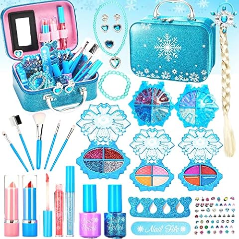 Lubibi Kids Makeup Toy Set For Girls, Washable Real Makeup Kit With Nail Polish Eye-shadow Lipstick, Christmas Birthday Princess Gift for Little Girls Ages 3 4 5 6 7 8 9 10 Cover