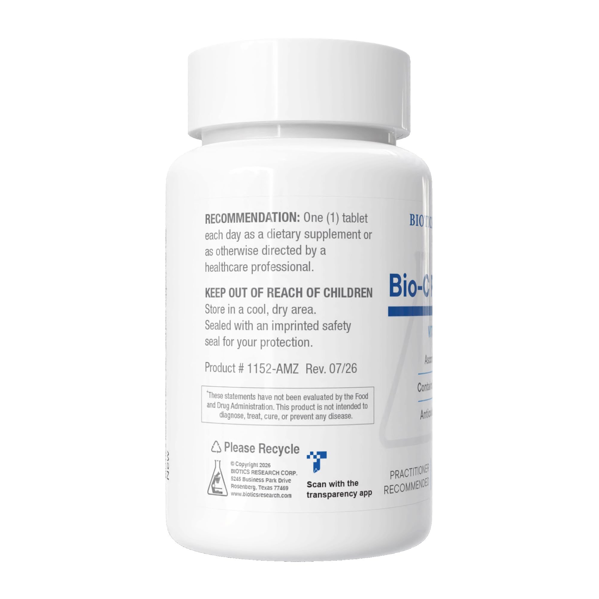 BIOTICS RESEARCH Bio C Plus 1000 Antioxidant High Potency Vitamin C 100Tabs — Amazon image 3
