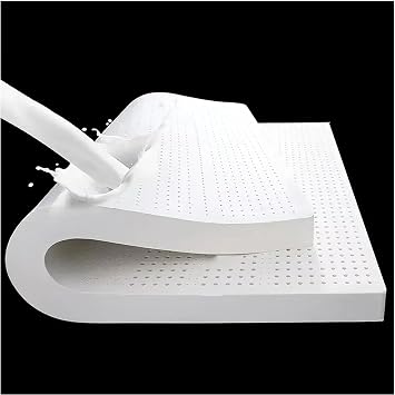Pure Natural Latex Mattress 8080cm3232inch, 4 Inch Thick Luxury Latex Bed, Latex Hybrid Mattress with Gel Infusion, Exceptional Comfort and Durabl, for Motion Isolation