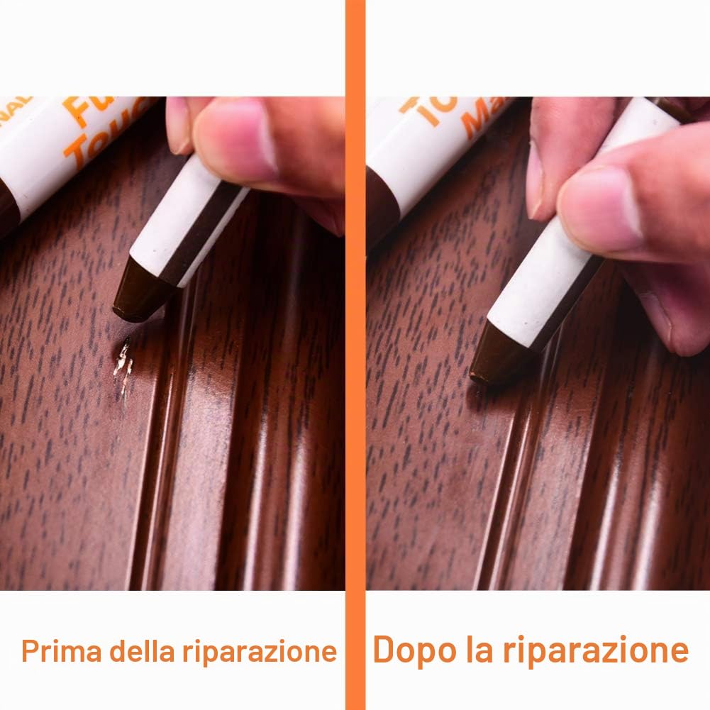NADAMOO - Set di 17 pennarelli per ritocchi su mobili in legno, penne per riparazione graffi e macchie su pavimenti e tavoli in legno massiccio
