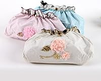 Vista 18 de Honeystore Sombrilla bordada con flor 3D plegable UV con encaje clásico