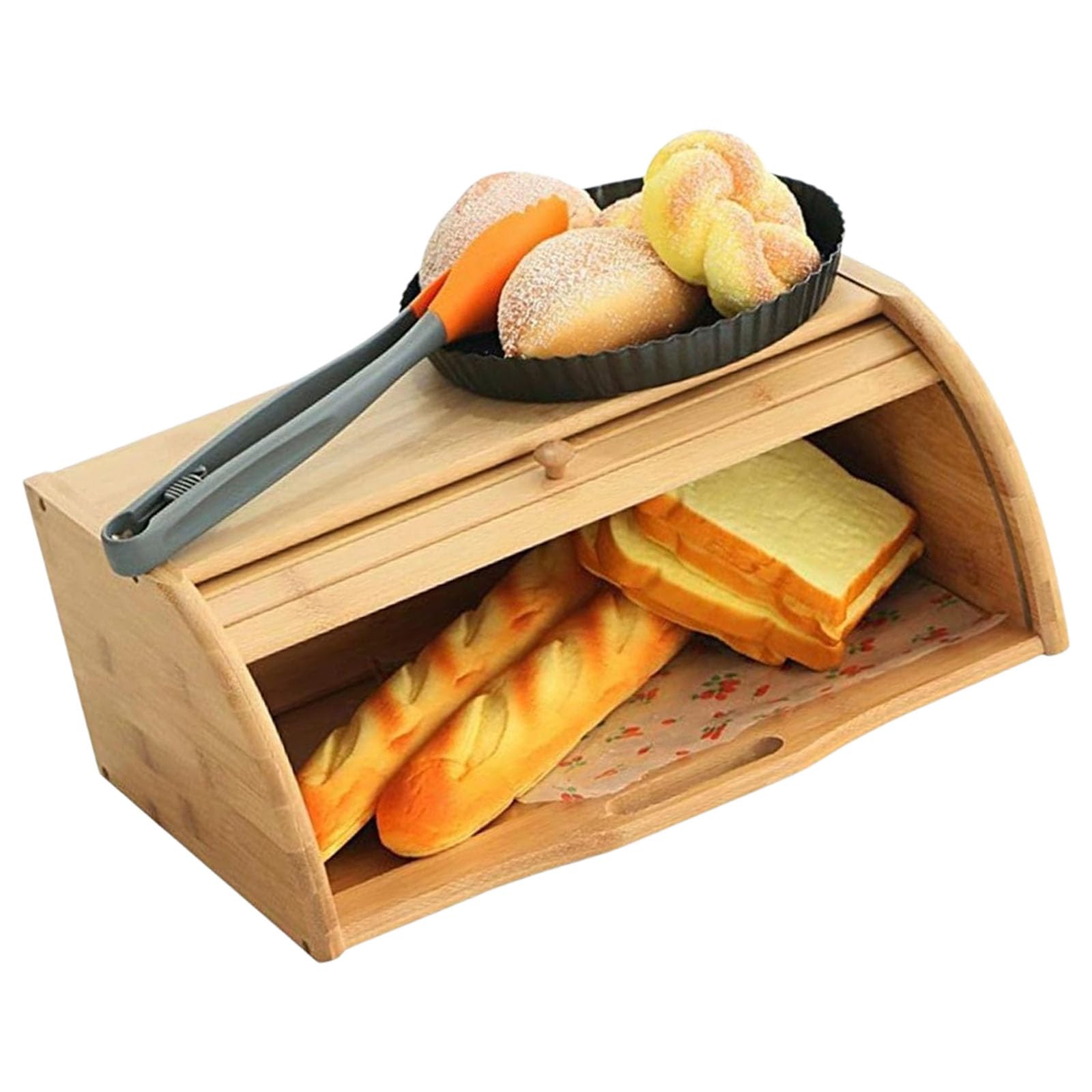 Limtula Permanent Wood Bread Holder for Countertop Use Featuring Control Homemade Bread Storage