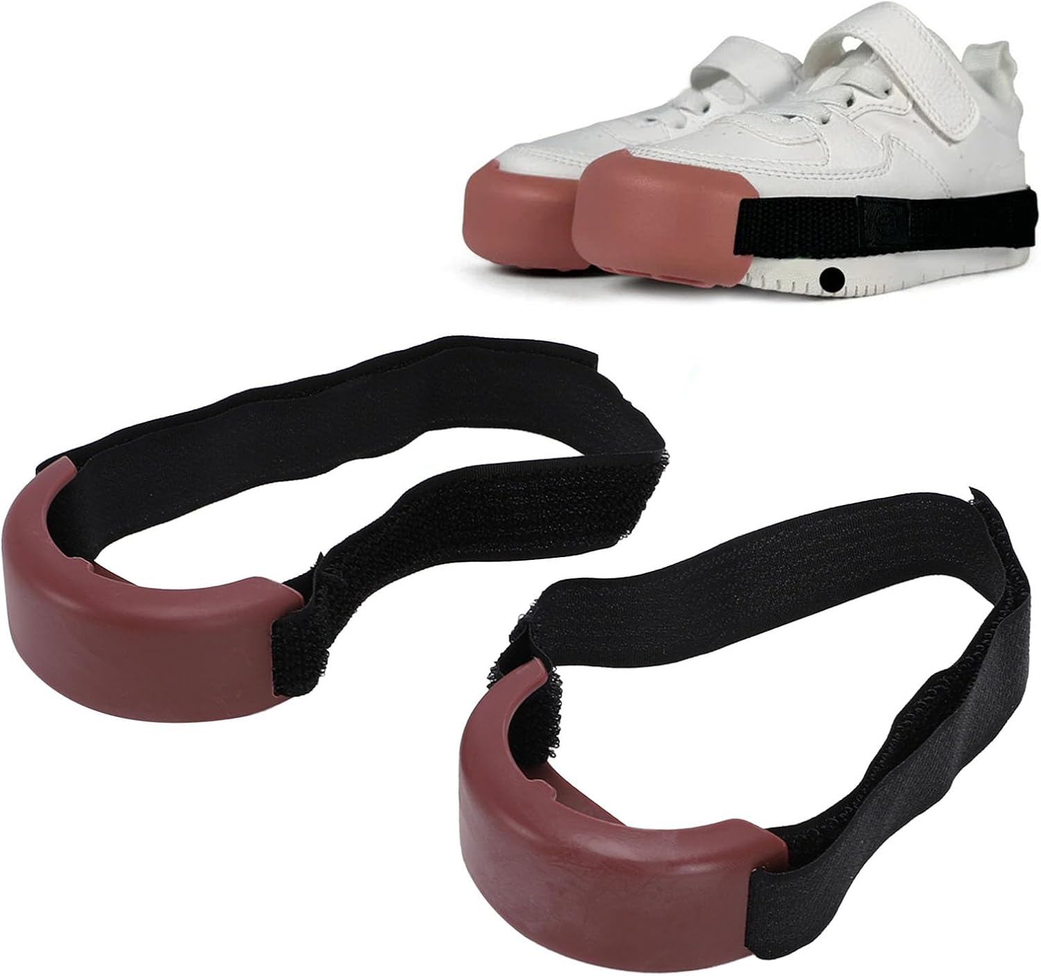 Diydeg Toe Shoe Cover, 2pcs Safety Overshoes Toe Caps with Hook and Loop, Shoe Protectors Dirty Roseate Anti Slip Covers for Kids Sport Shoes