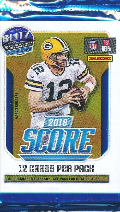 2018 Score Football Factory Sealed Retail Pack with 12 Cards Including (3) Rookie Cards! Look for Rookies & Autos of Josh Allen, Lamar Jackson, Saquon Barkley, Baker Mayfield and Many More!