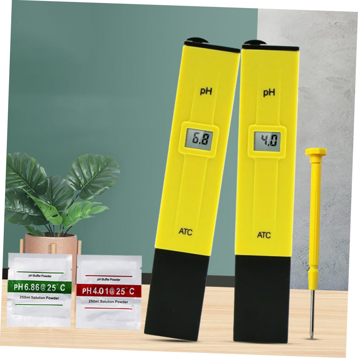 ULTECHNOVO 2 Pz penna misuratore di ph phmetro misuratore piaccametro meter tester tester di della piscina penna dell'acqua misurazione del di digitale Yellow