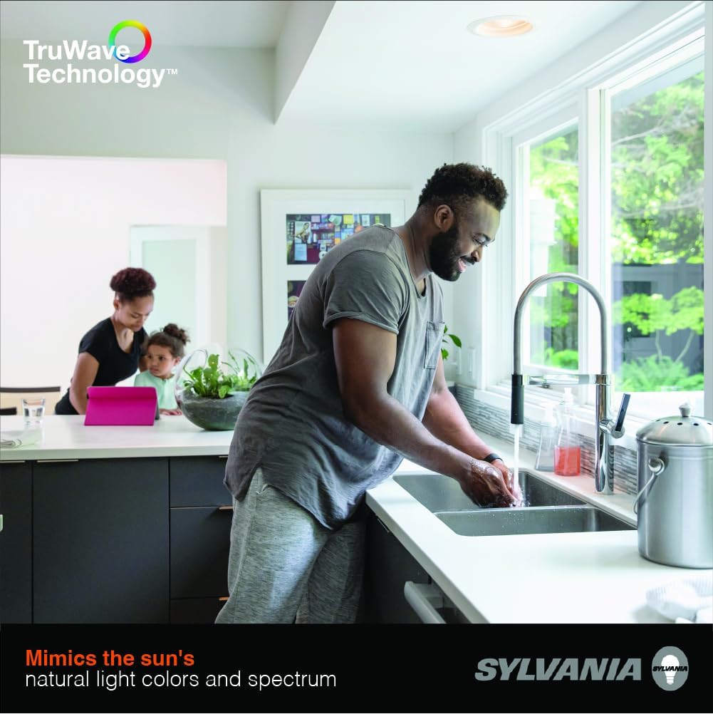 Sylvania TruWave BR40 LED Light Bulb, 13W = 85W, 5 CCT Select 2700/3000 / 3500/4000 / 5000K, Dimmable, 1100 LMS, Frosted Finish (42108) (Pack of 1)