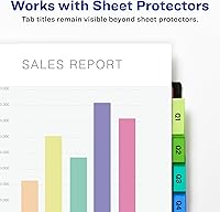 Vista 2 de Separadores Avery de plástico insertables con pestañas, 8 pestañas multicolores, none