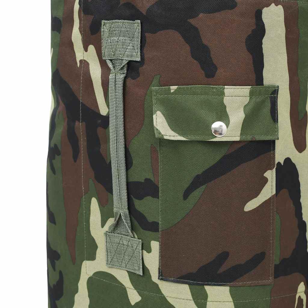 Seesack Armee-Stil 85 L Camouflage mit verstellbaren Schultergurten, seitlichem Tragegriff, wasserdichtem Oxford-Gewebe, ideal für Camping, Outdoor, Reisen, Sport, Wanderungen