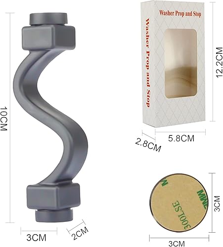 Miniatura 8 de Soporte magnético para puerta de lavadora de carga frontal, soporte magnético mejorado para puerta de lavadora con 3 parches metálicos adhesivos,