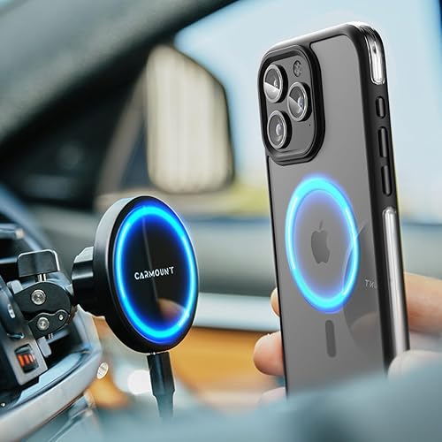 Miniatura 5 de Encased Funda magnética diseñada para iPhone 15 Pro Max con funda de clip para cinturón, compatible con MagSafe (transparente)