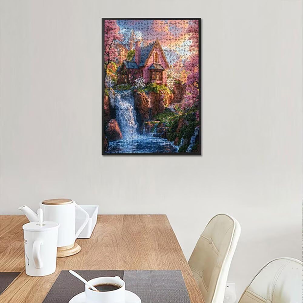 Puzzle 4000 sztuk, wodospad willa puzzle dla dorosłych 4000, drewniane puzzle, klasyczne gry edukacyjne, niemożliwe wyzwanie, rodzina gier, kreatywny prezent DX0YL1-759