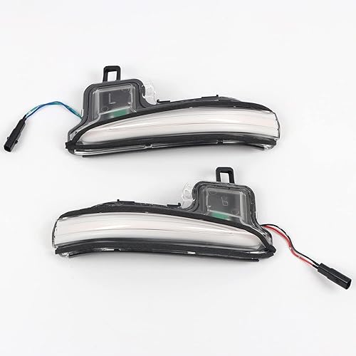 Miniatura 21 de HIGH FLYING Espejos laterales LED para automóvil, indicador de luces intermitentes dinámicas secuenciales, 2 unidades/par para Toyota Tacoma Ahumado