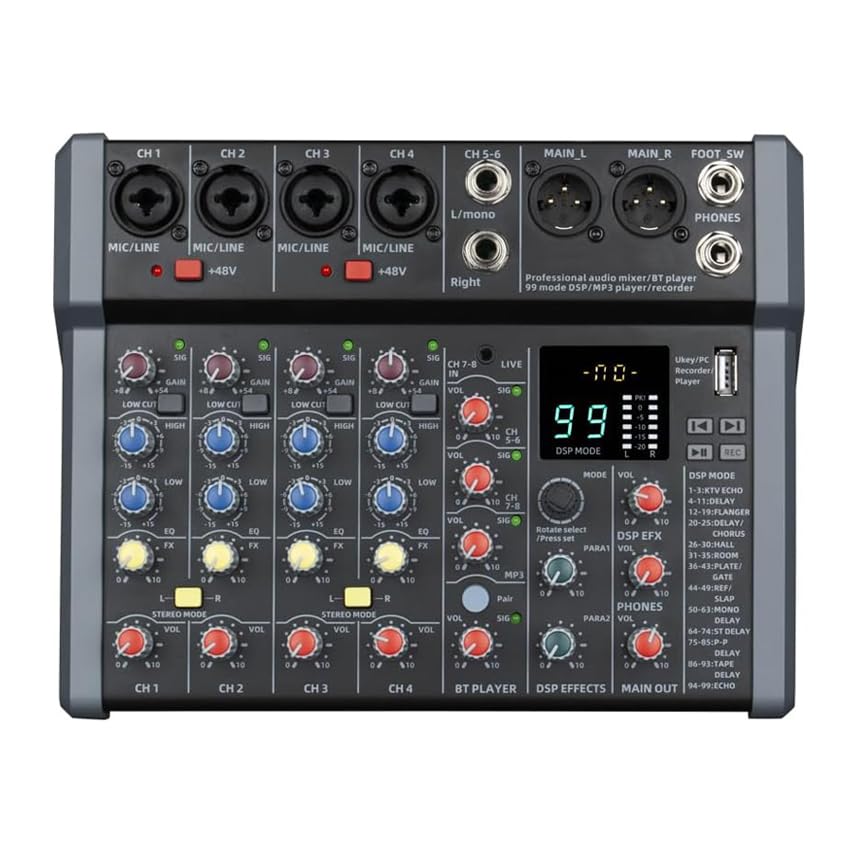 Mixeur audio professionnel 8 canaux idéal pour animer vos soirées et événements live