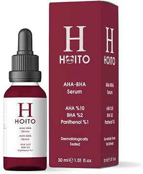 Hoito Aha Bha Serum 30ml - Revitalizing Skin Tone Synchronizer Red Peeling Skin Care Serum